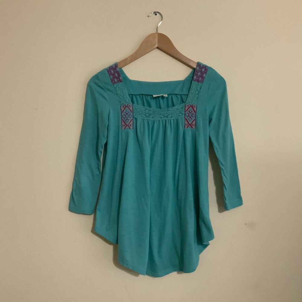 Mudd Turquoise Tunic